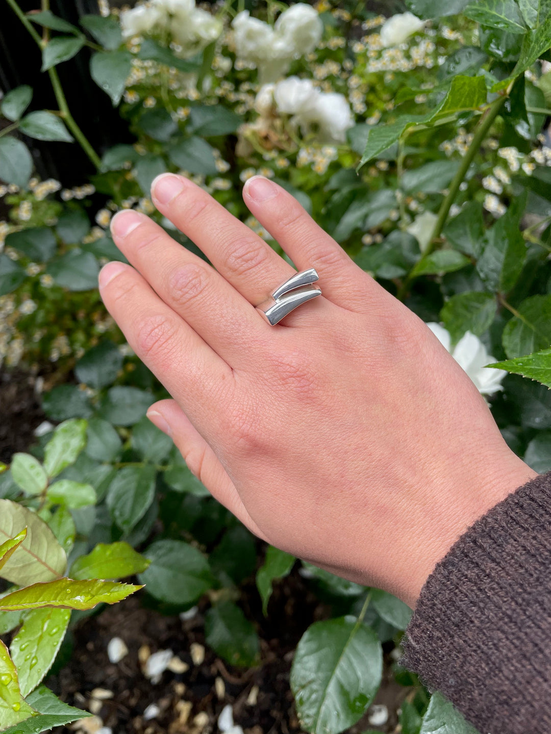 Modernist Danish sterling silver ring