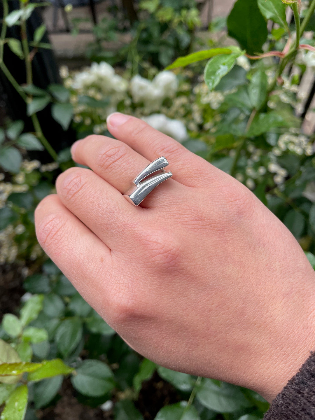 Modernist Danish sterling silver ring