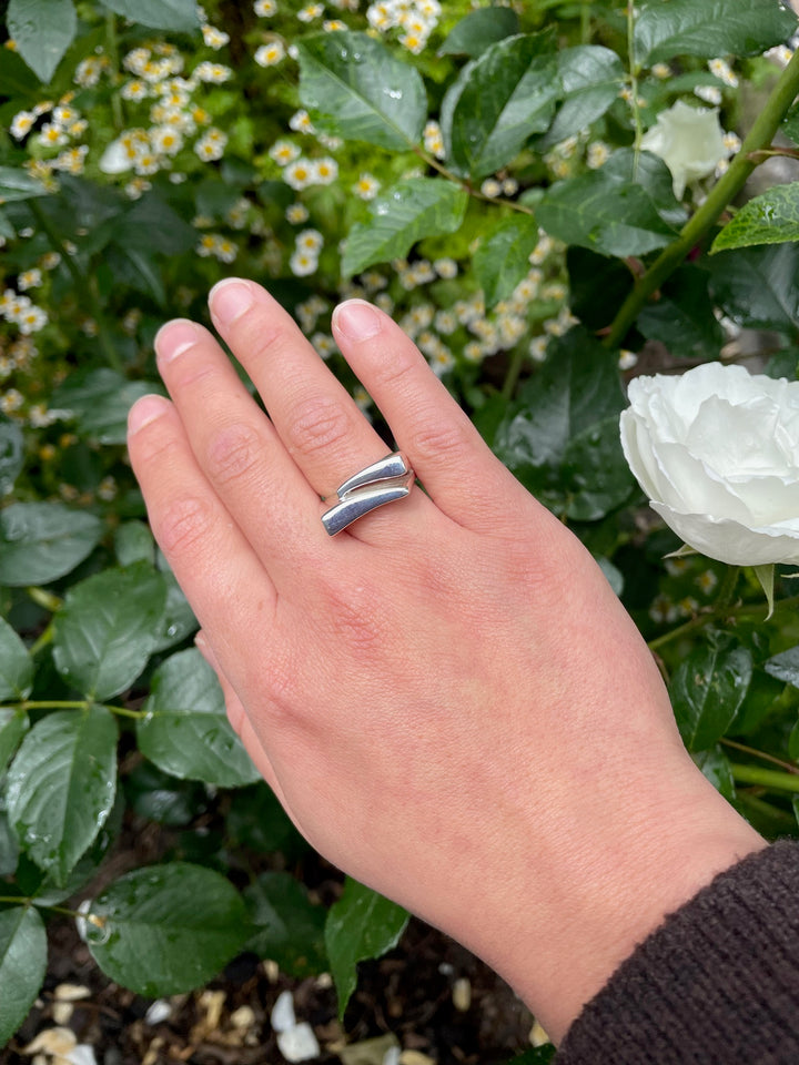 Modernist Danish sterling silver ring