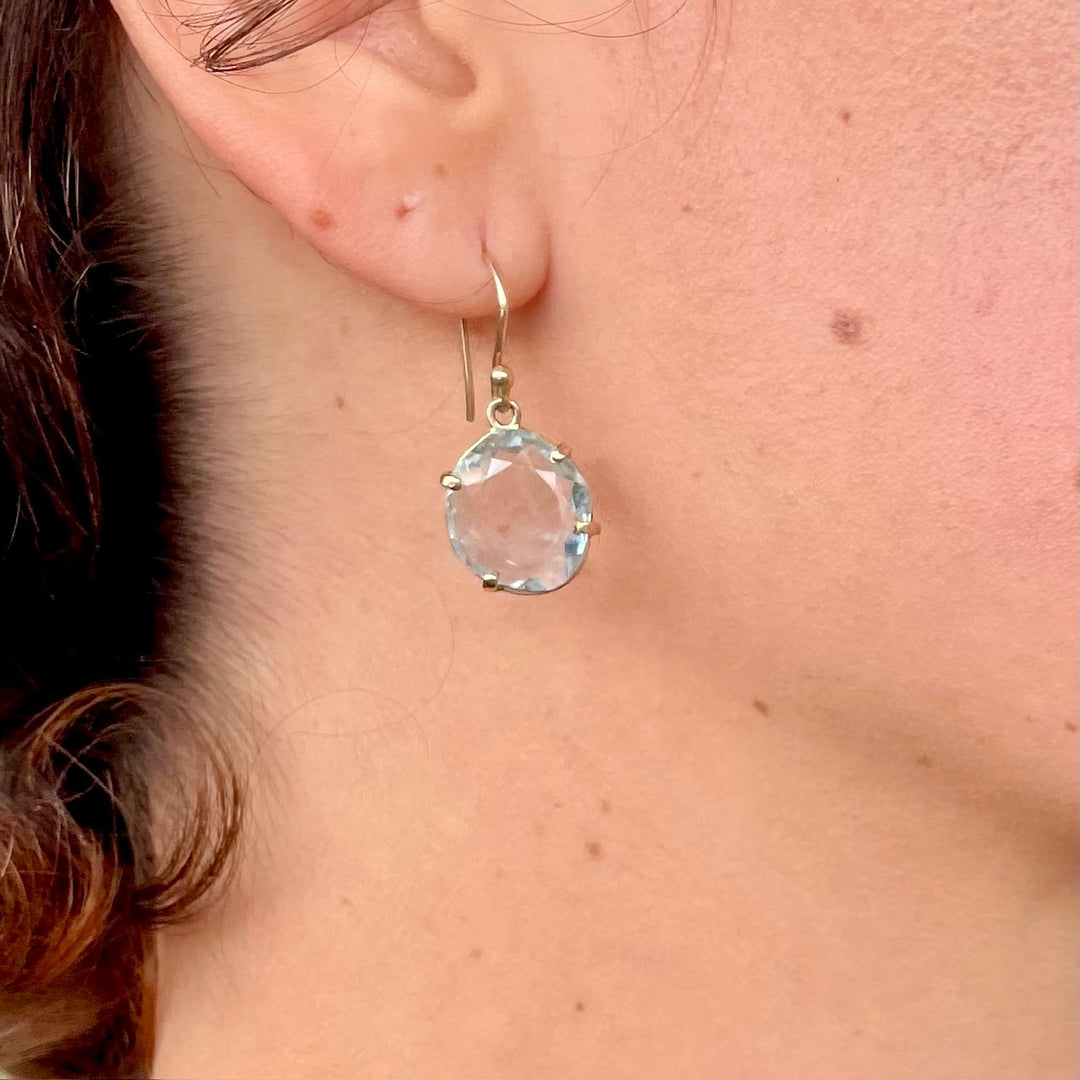 Brazilian aquamarine earrings