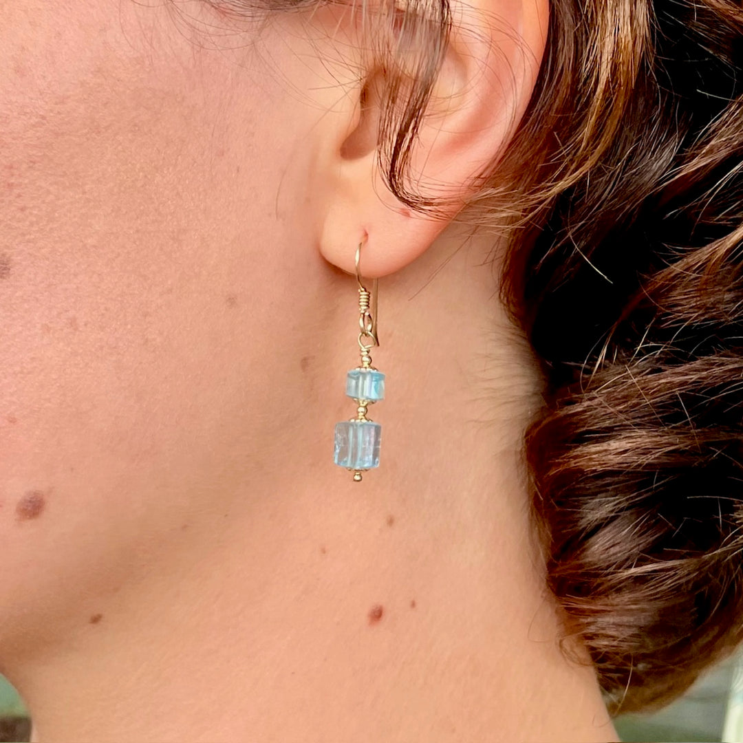 Brazilian aquamarine earrings