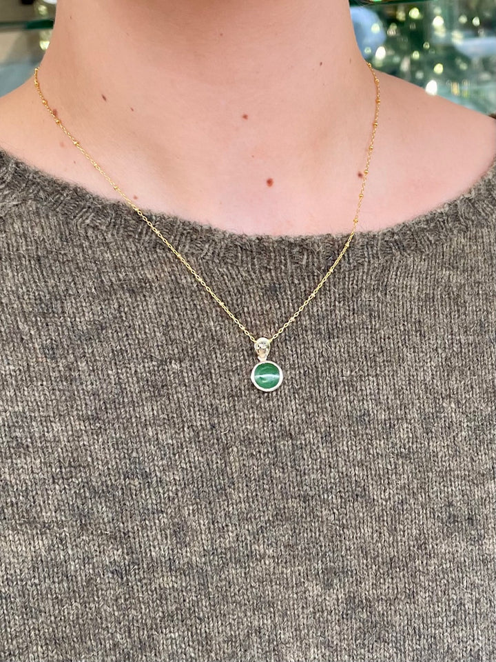 10mm New Zealand greenstone pendant