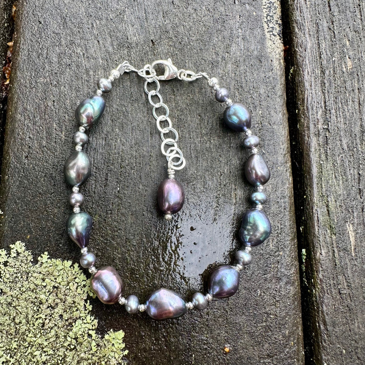 peacock freshwater pearl bracelet