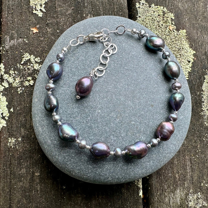 peacock freshwater pearl bracelet