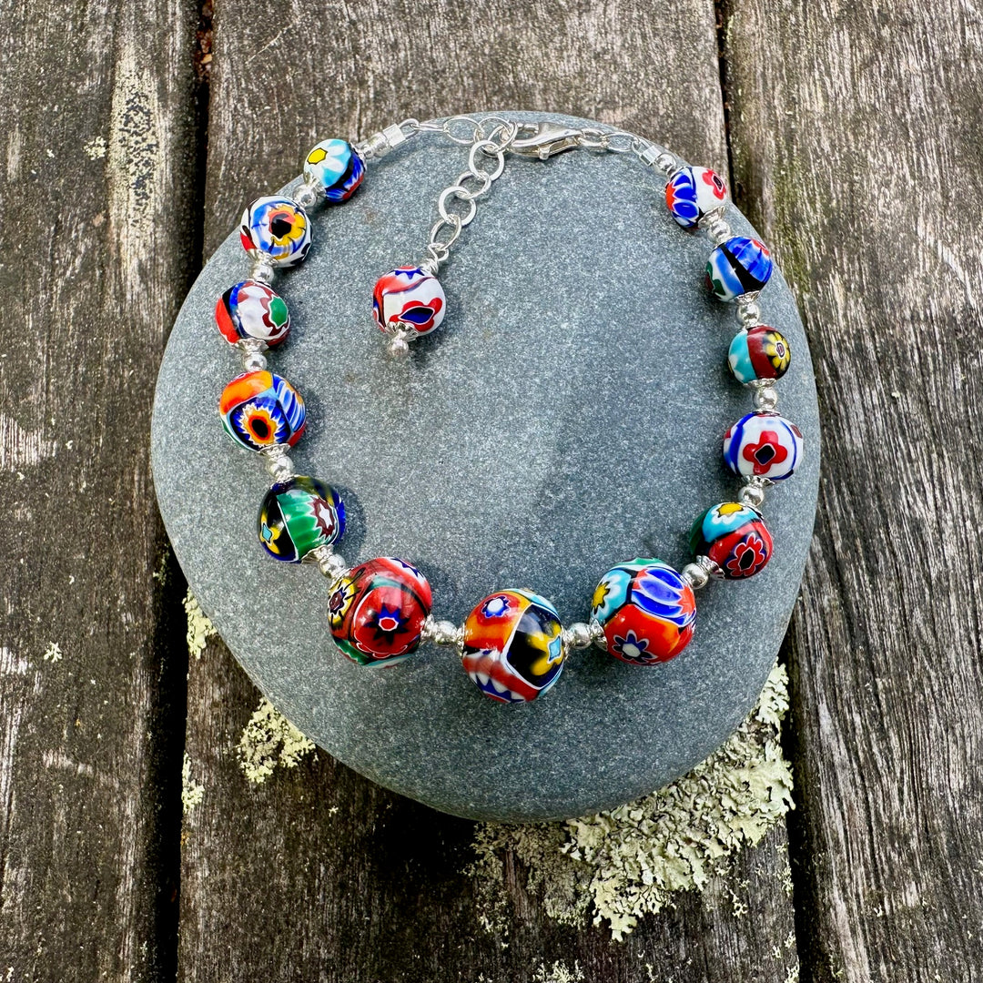 Vintage venetian millefiore bracelet