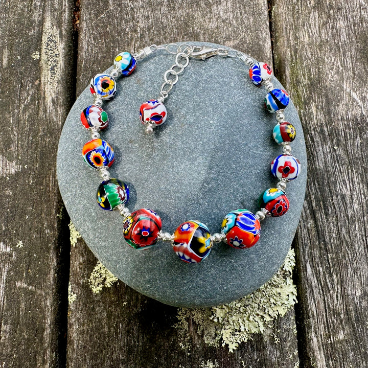 Vintage venetian millefiore bracelet