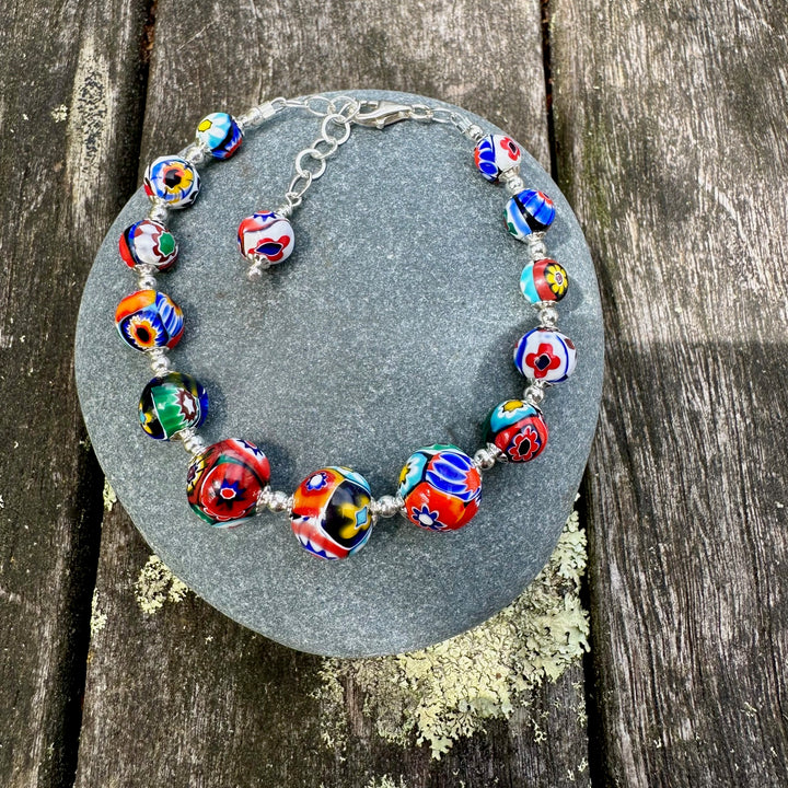 Vintage venetian millefiore bracelet