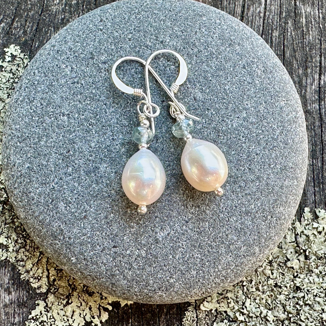 zircon & fwp earrings