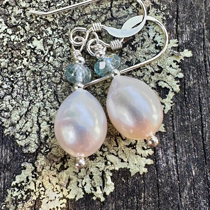 zircon & fwp earrings