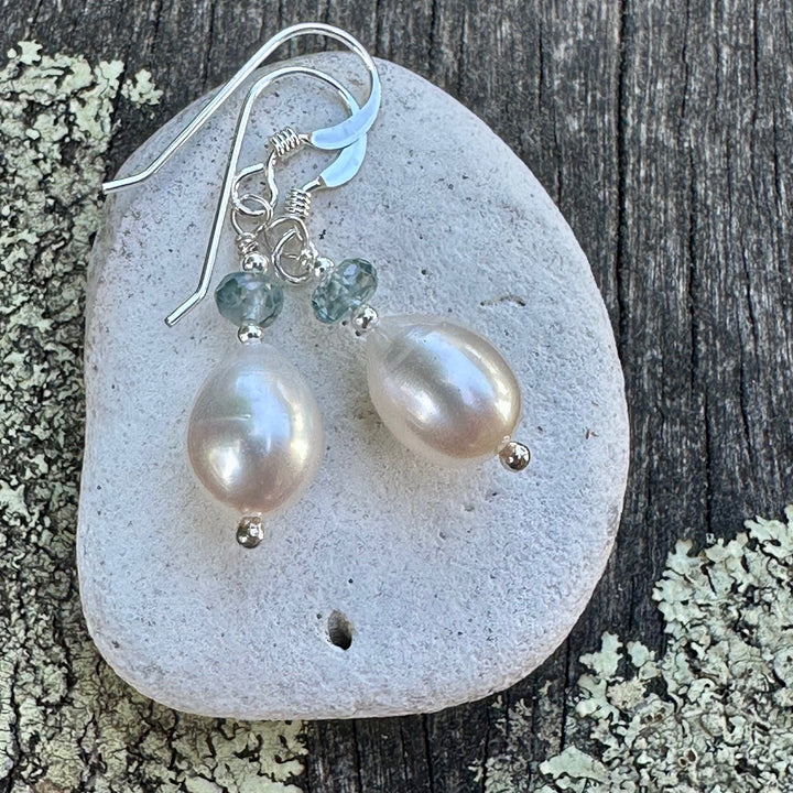 zircon & fwp earrings