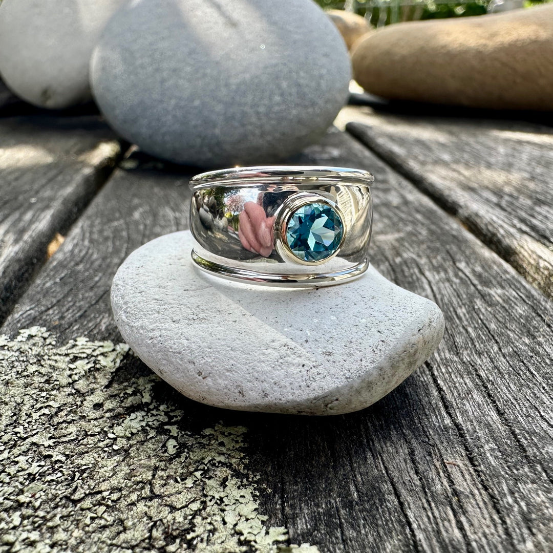 Swiss blue topaz Bella ring