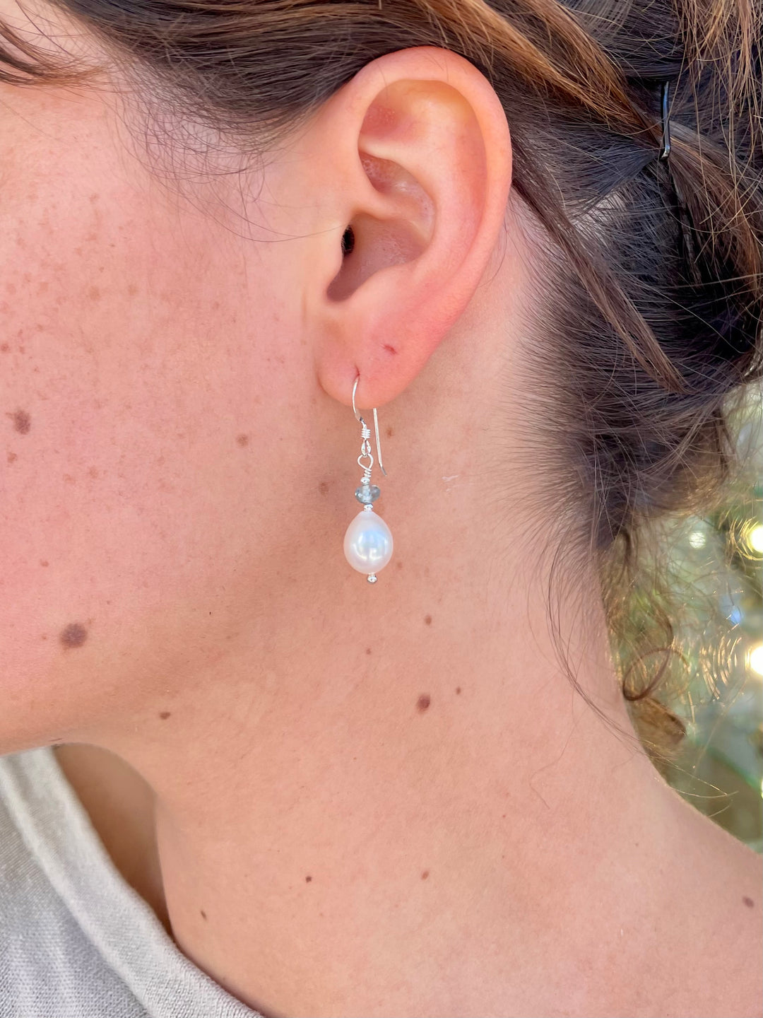 zircon & fwp earrings