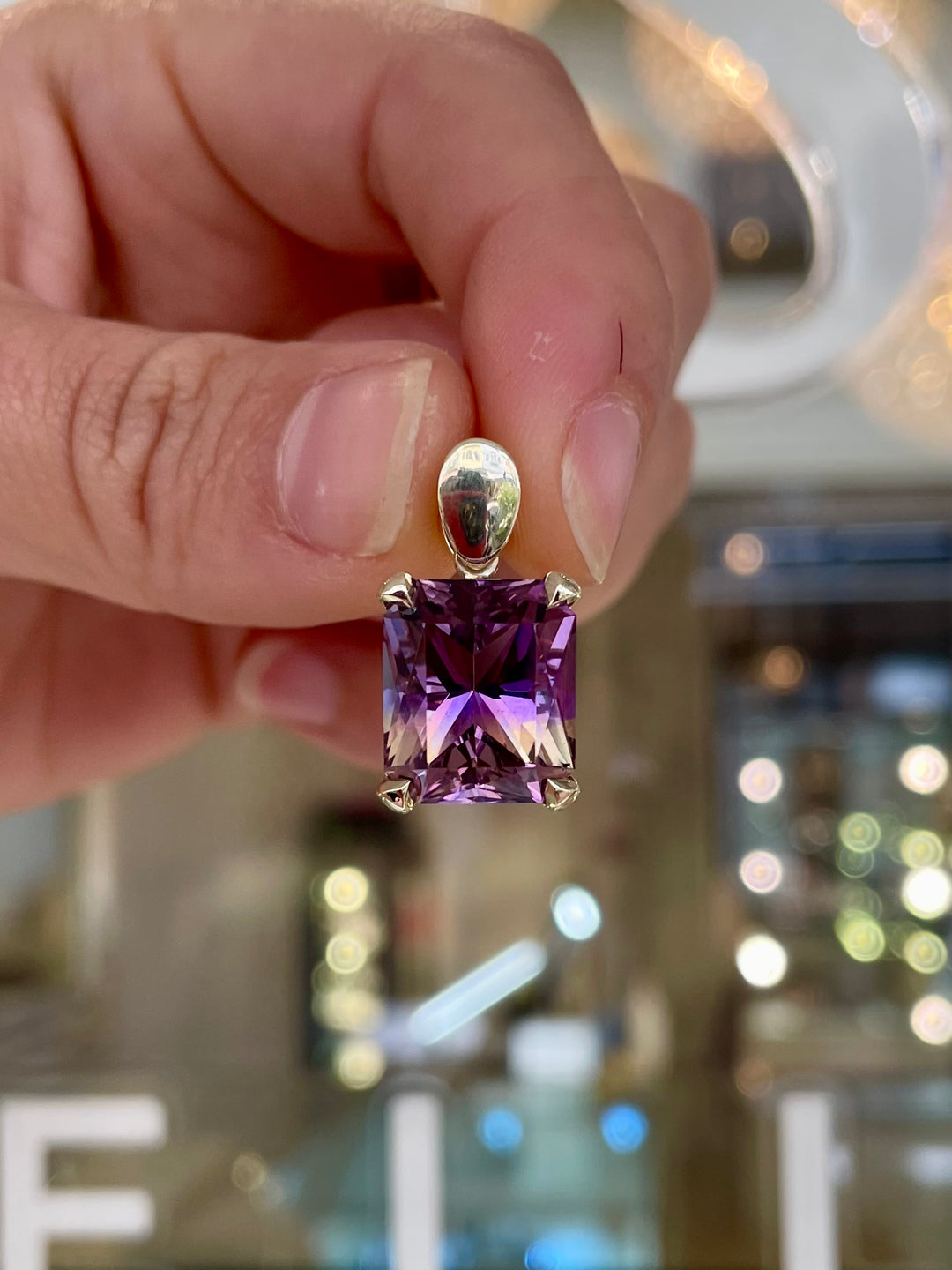 Bolivian Ametrine pendant