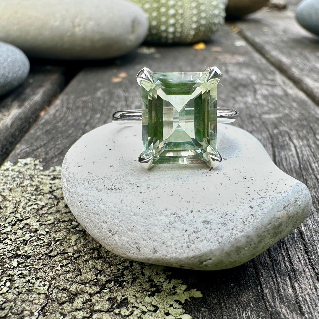 Prasiolite Ouruhia ring