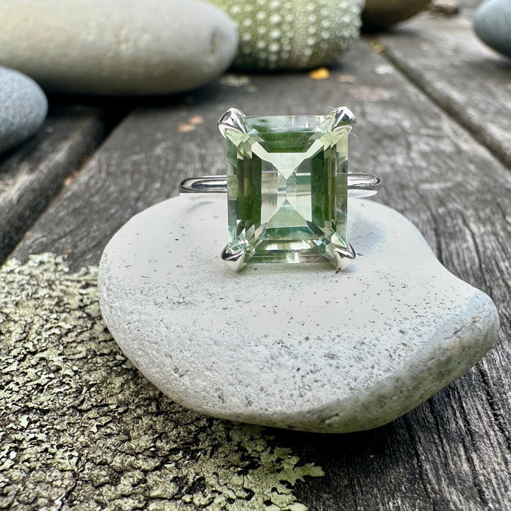 Prasiolite Ouruhia ring