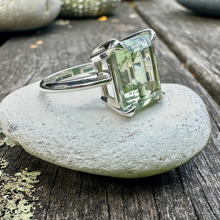 Prasiolite Ouruhia ring