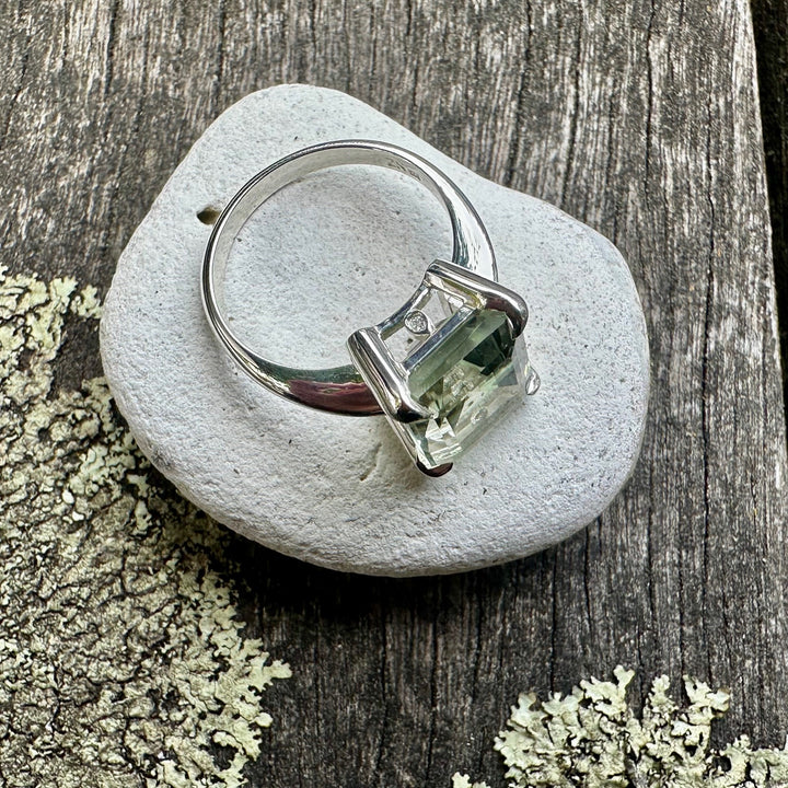 Prasiolite Ouruhia ring