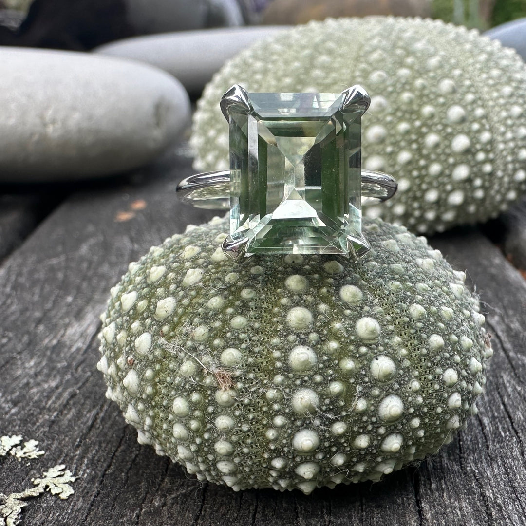 Prasiolite Ouruhia ring