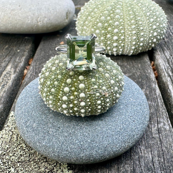 Prasiolite Ouruhia ring