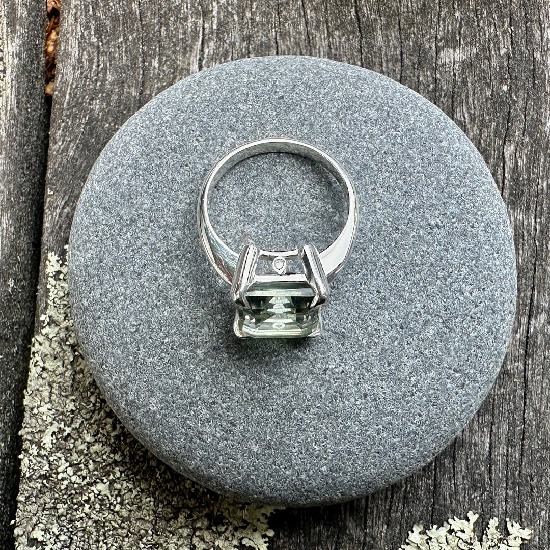 Prasiolite Ouruhia ring