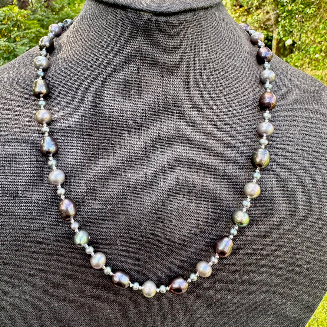 peacock freshwater pearl necklace