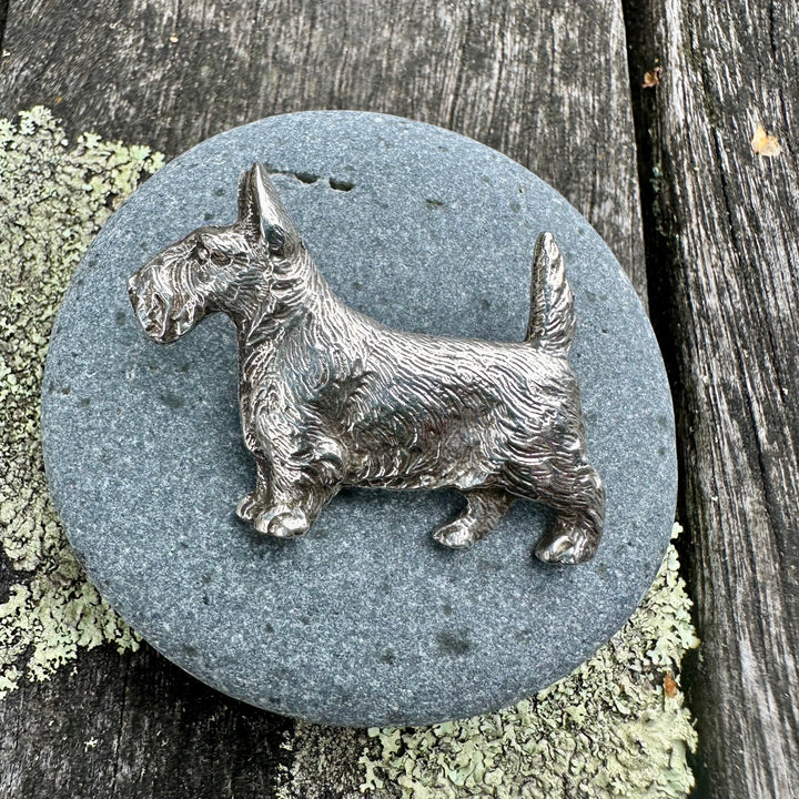 Vintage sterling silver scottie brooch