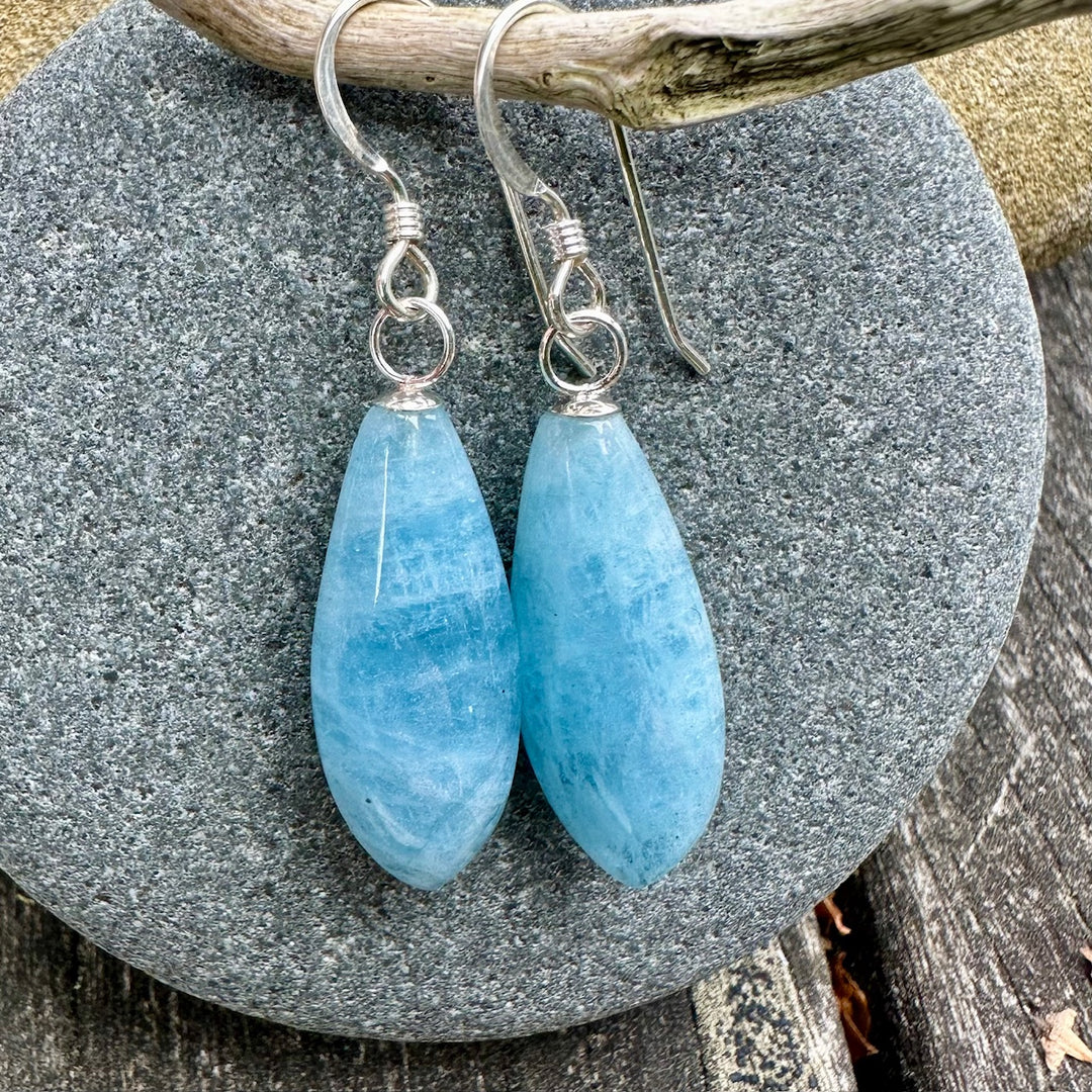 Aquamarine drop earrings