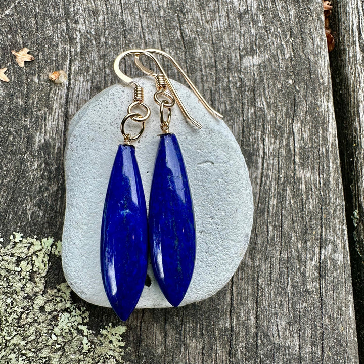 Lapis lazuli drop earrings