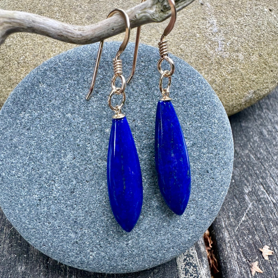 Lapis lazuli drop earrings