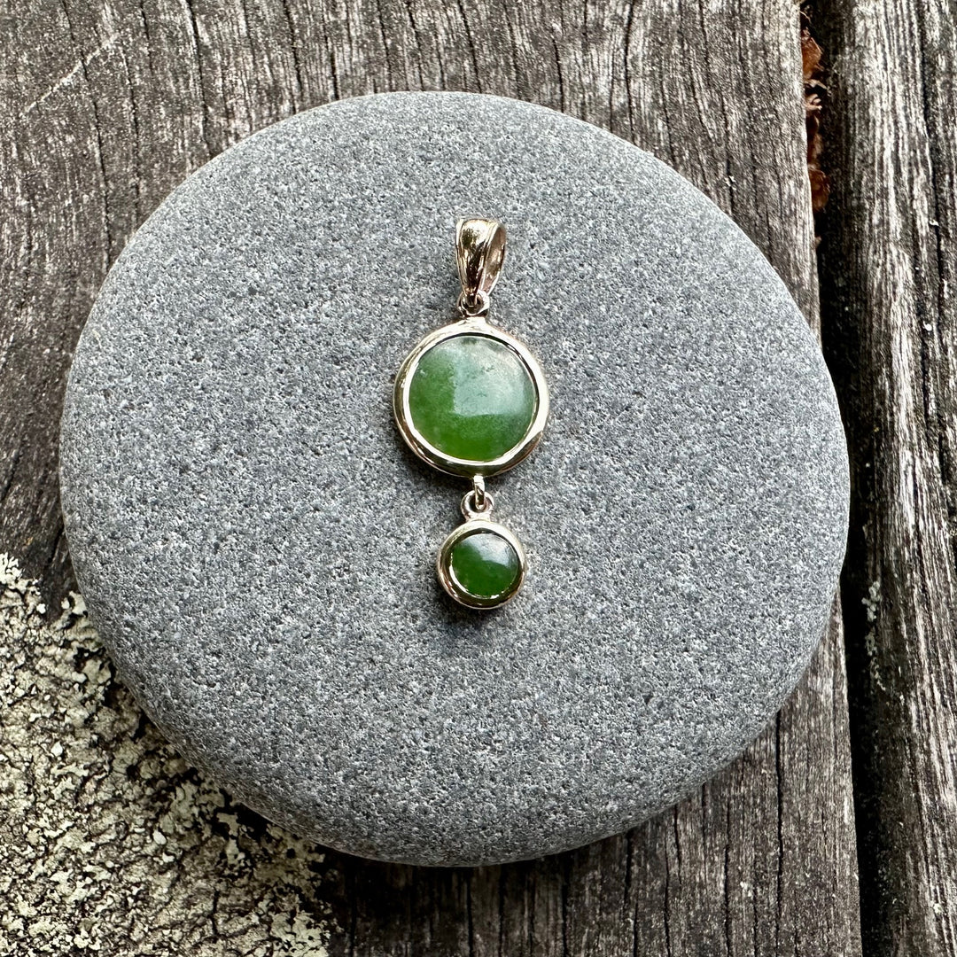 Inverted 2 tier pounamu pendant