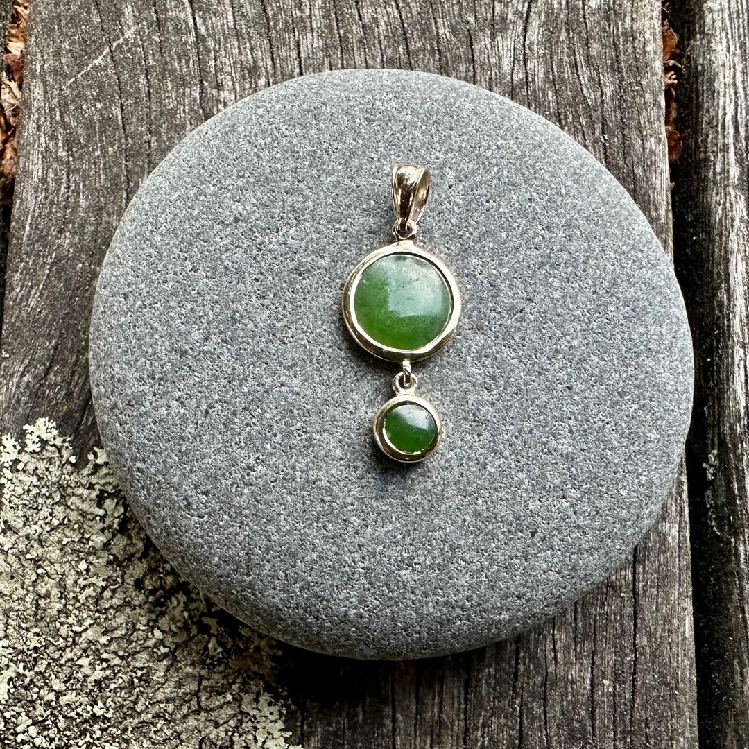 Inverted 2 tier pounamu pendant