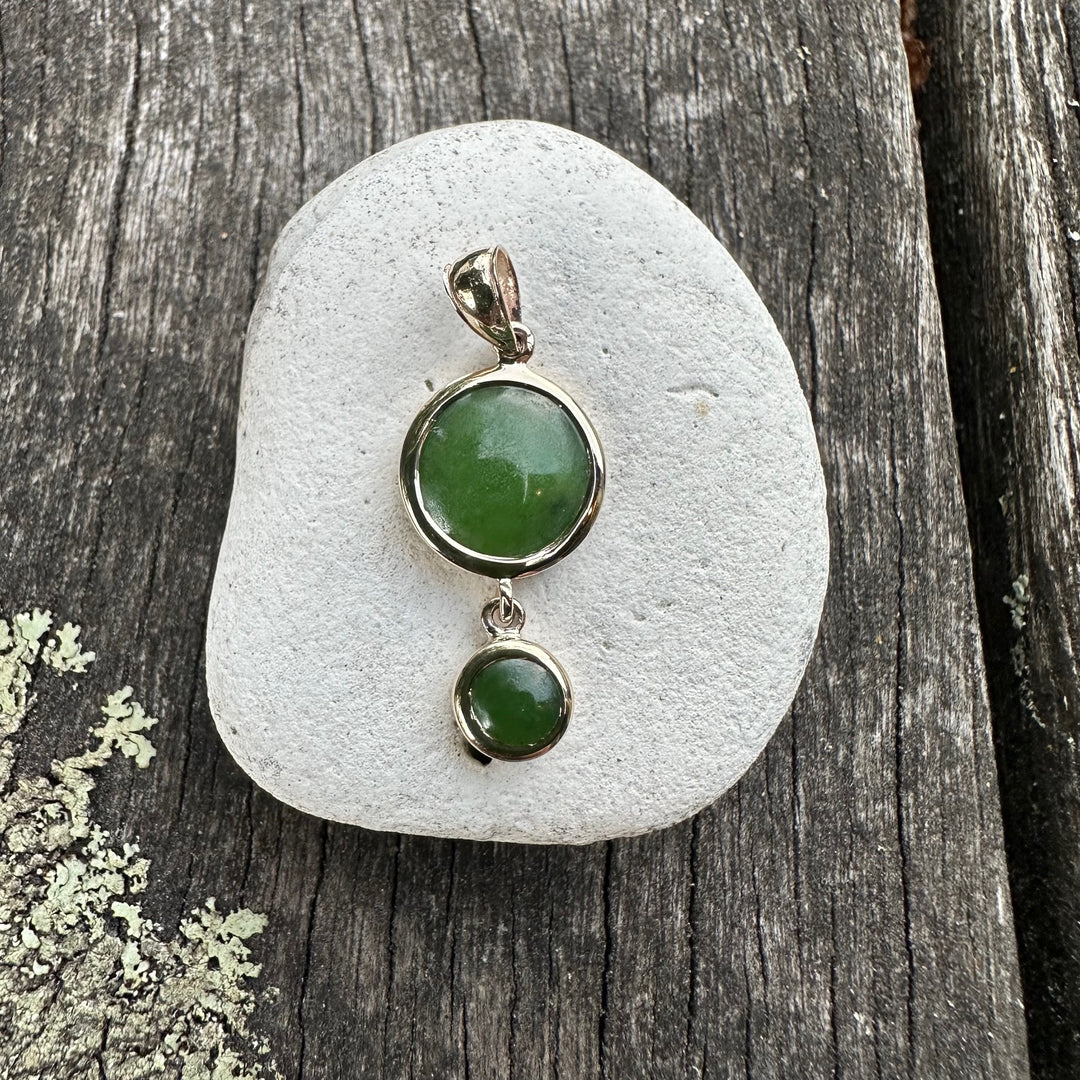 Inverted 2 tier pounamu pendant