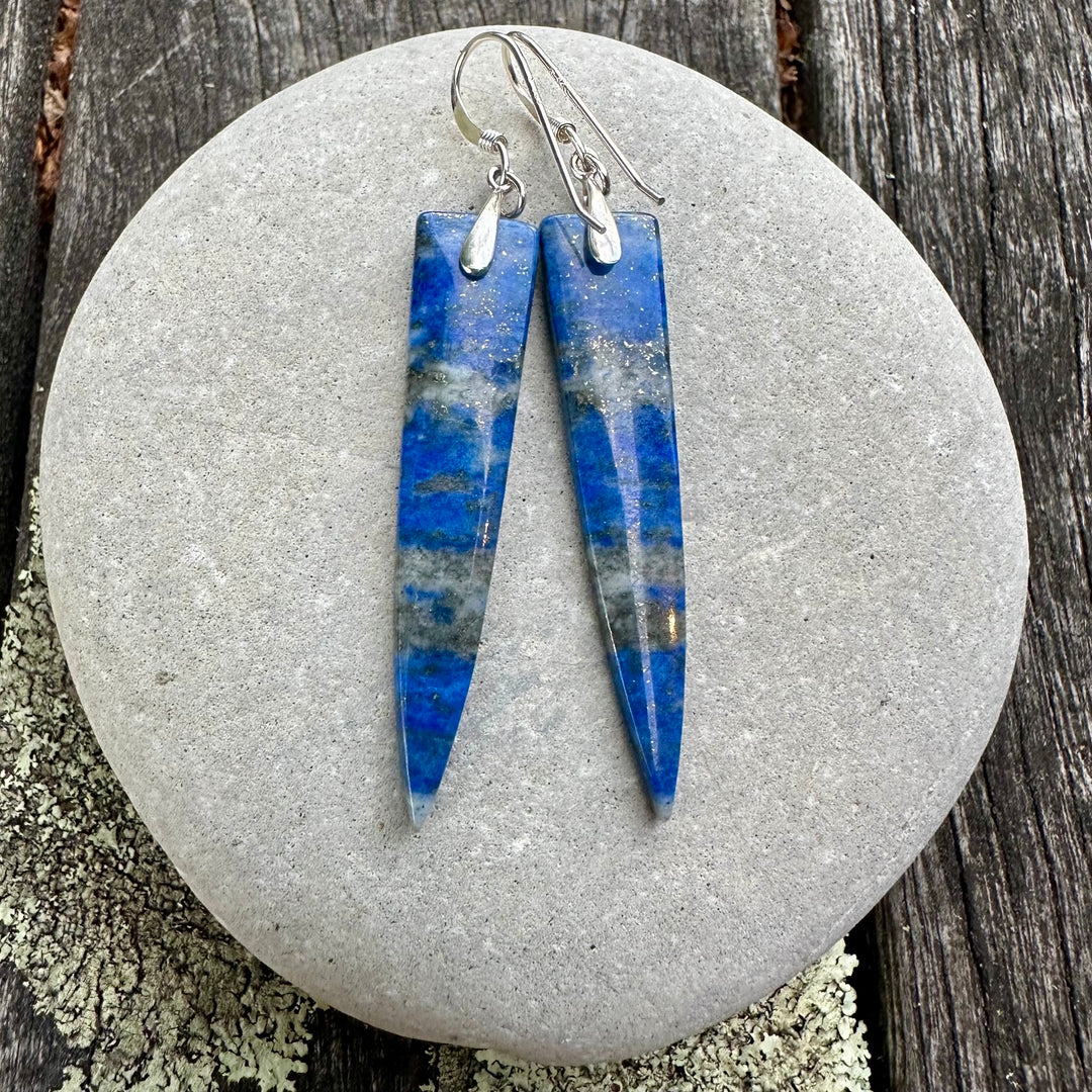 Lapis lazuli dagger earrings