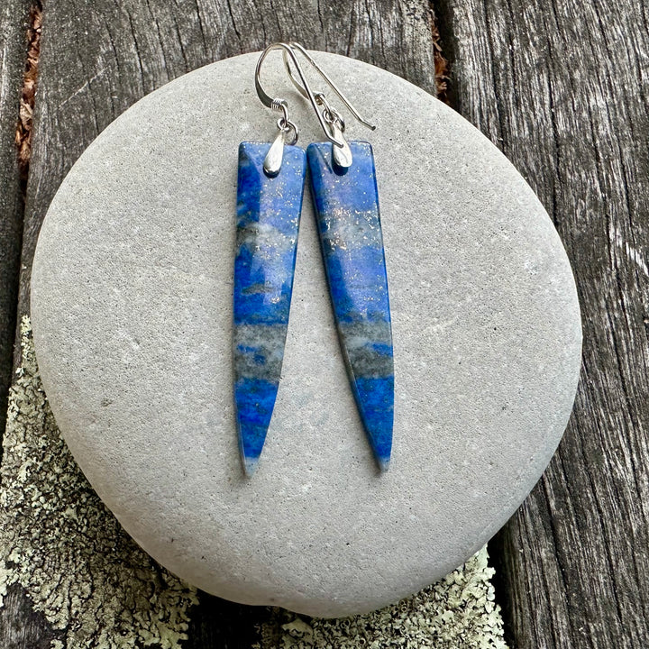 Lapis lazuli dagger earrings