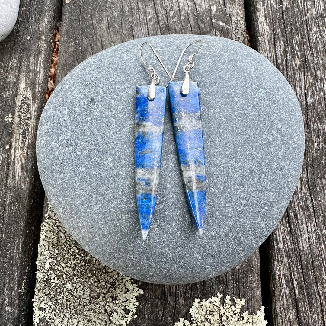 Lapis lazuli dagger earrings