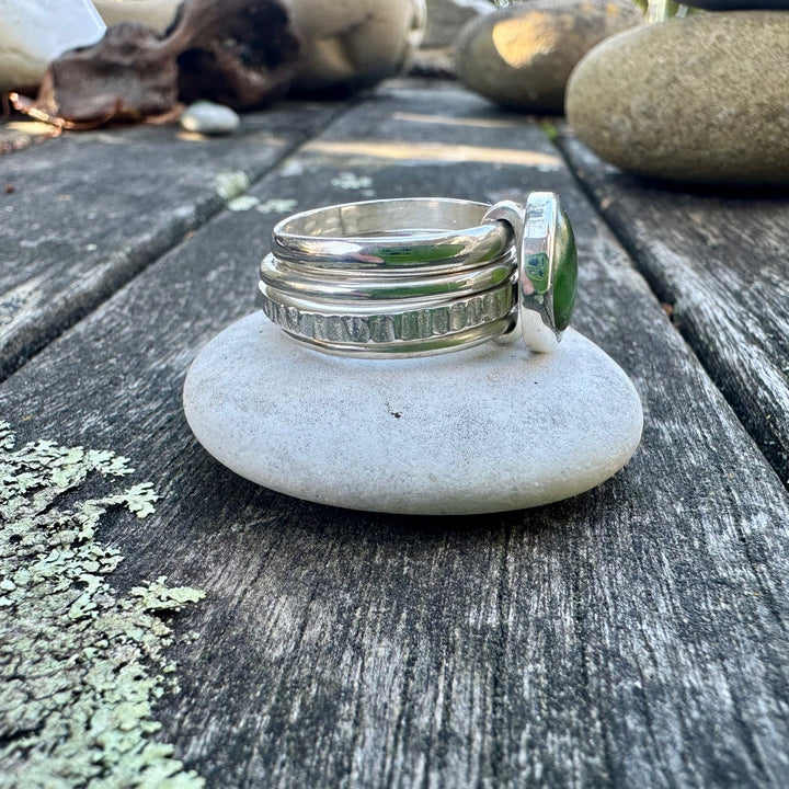 New Zealand greenstone Unity ring