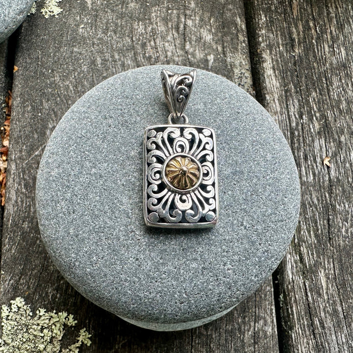 sterling silver &  gold pendant