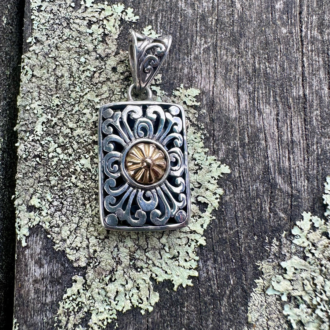 sterling silver &  gold pendant