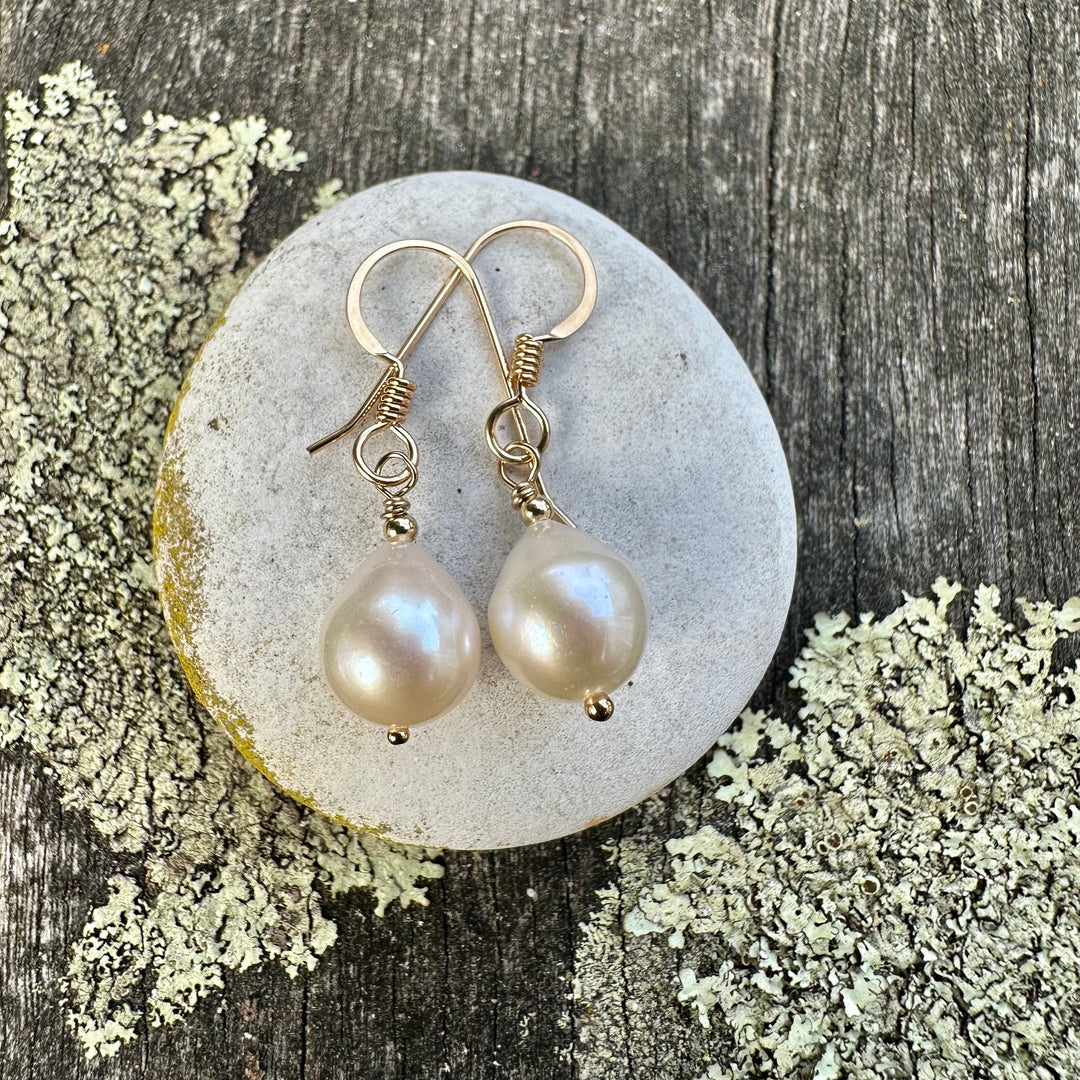 small  freshwater pearl drop earrings