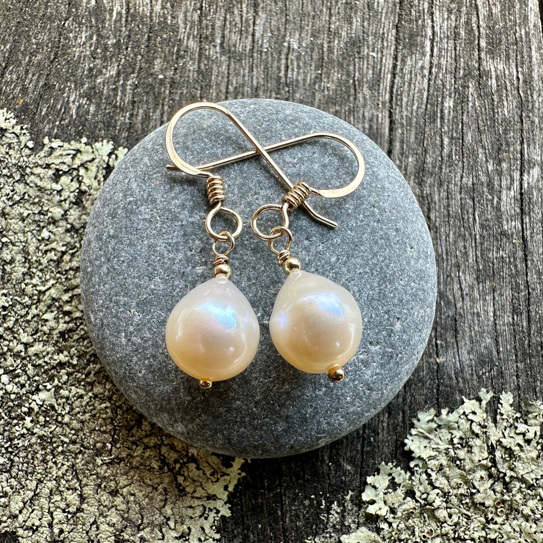small  freshwater pearl drop earrings