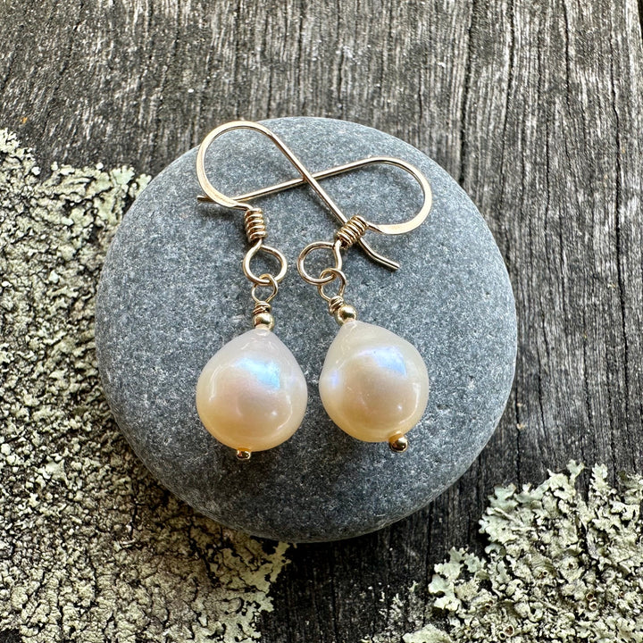 small  freshwater pearl drop earrings