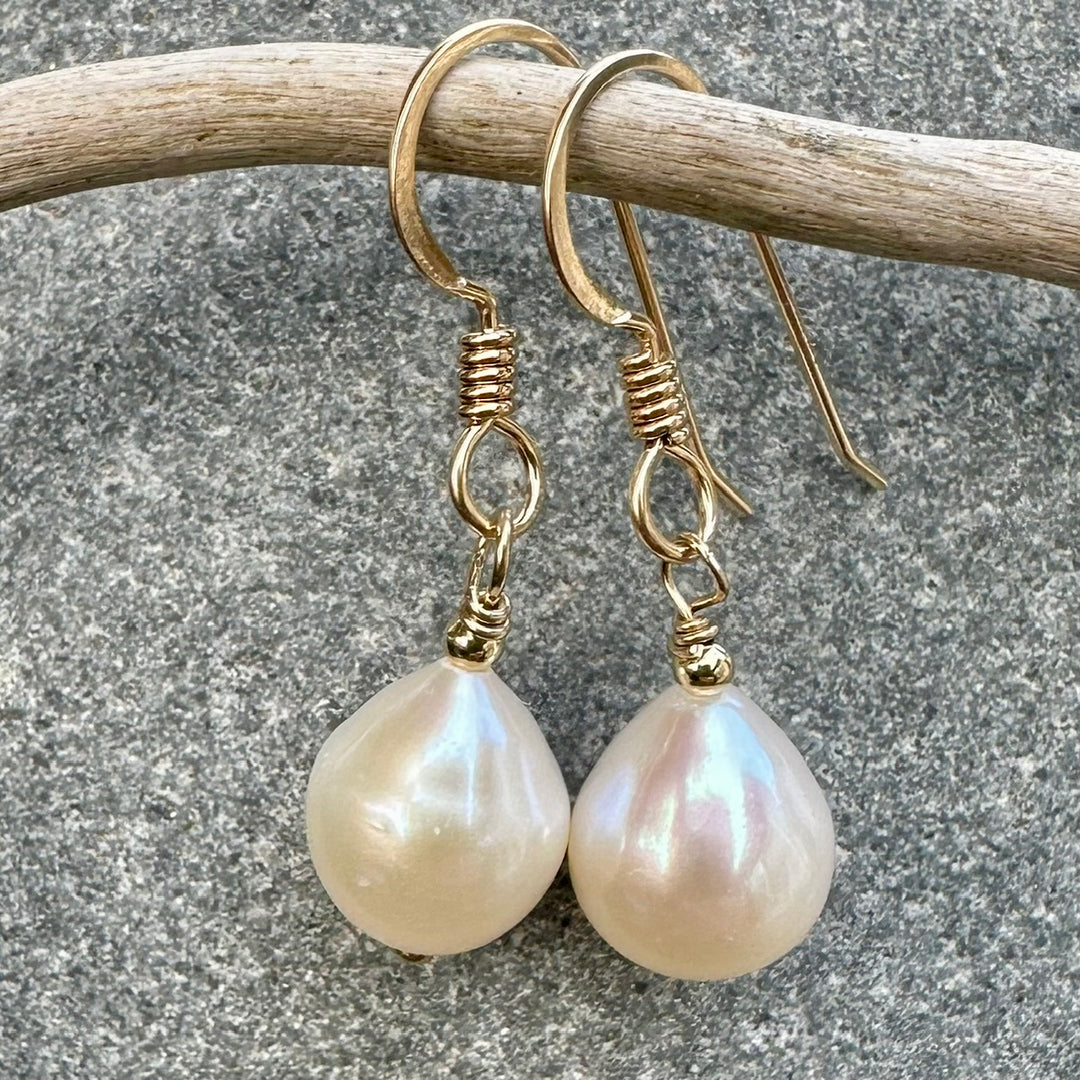 small  freshwater pearl drop earrings