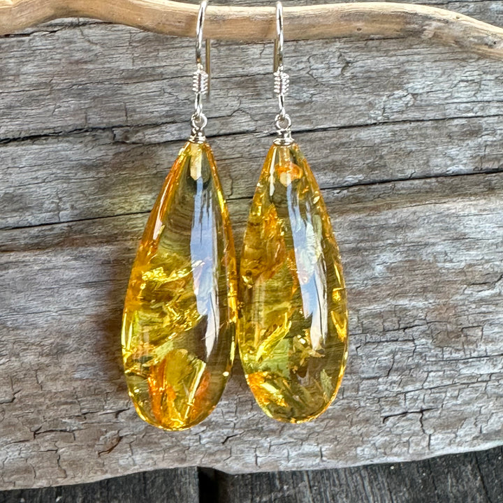 Baltic Amber drop earrings