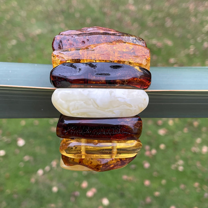 Baltic amber cuff bangle