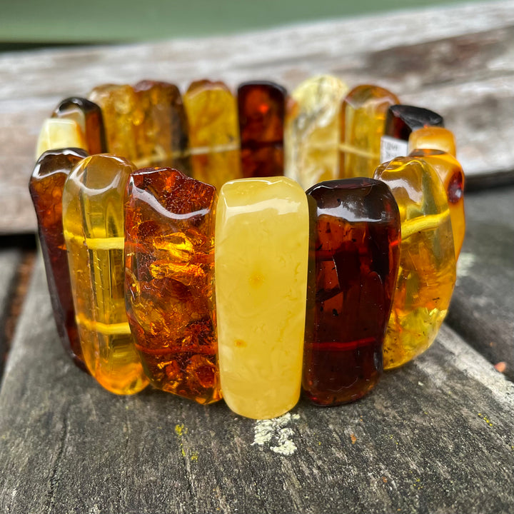 Baltic amber cuff bangle