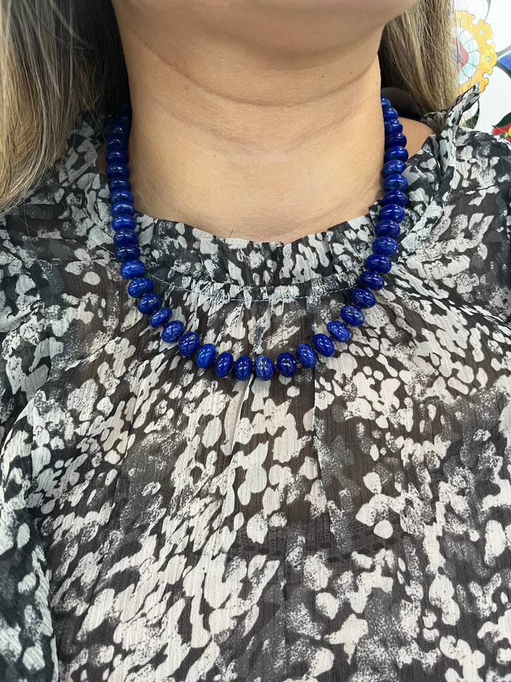Lapis lazuli rondel necklace