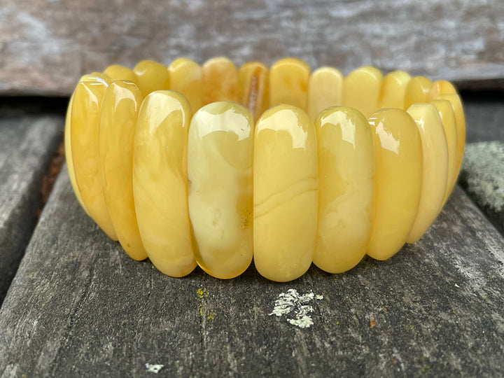 Butterscotch amber panel bracelet