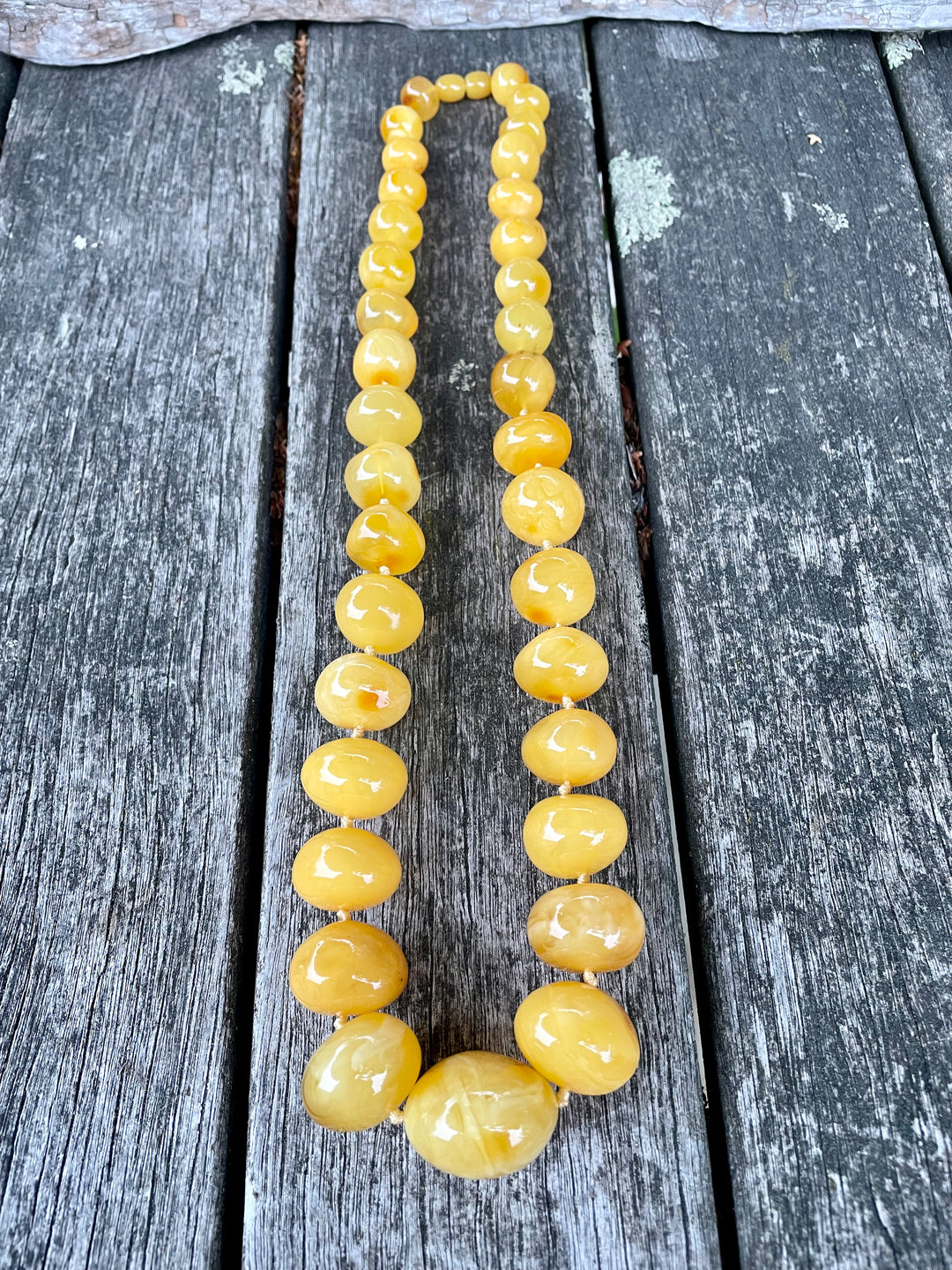 White amber necklace deals