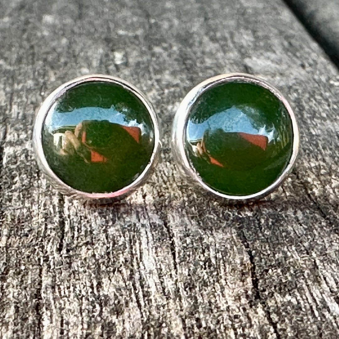 11mm New Zealand greenstone studs