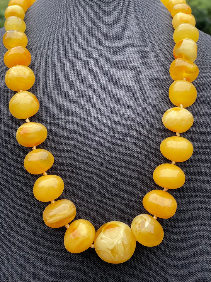 White amber necklace